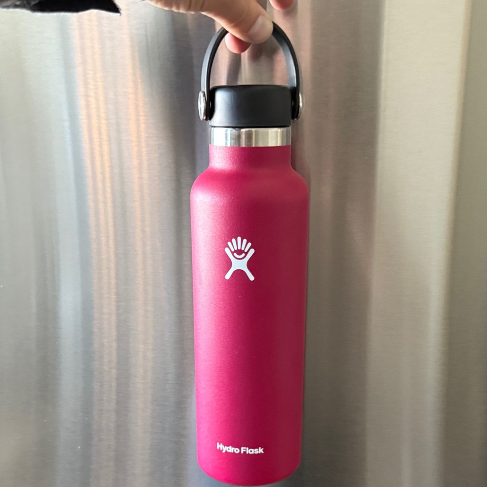 Hydro Flask Magenta Bottle with Black Lid